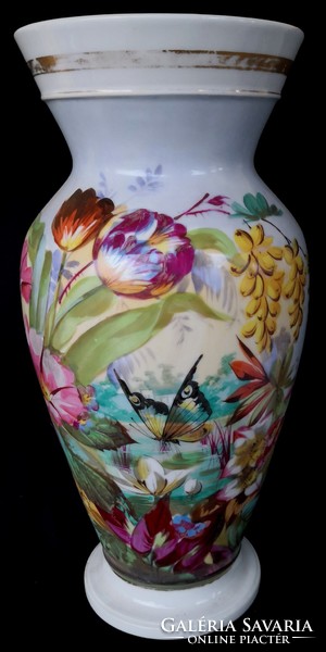 Dt/294. – Huge, antique flower-butterfly vase / floor vase