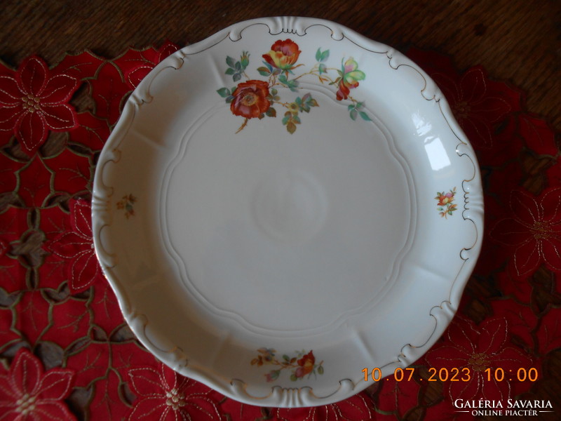 Zsolnay wild rose pattern cake plate