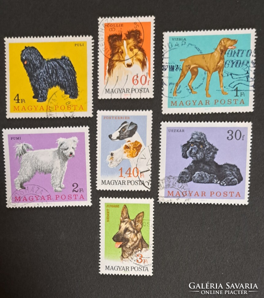 1967.    Magyarországi kutyafajták (II) bélyeg sor A/9/5