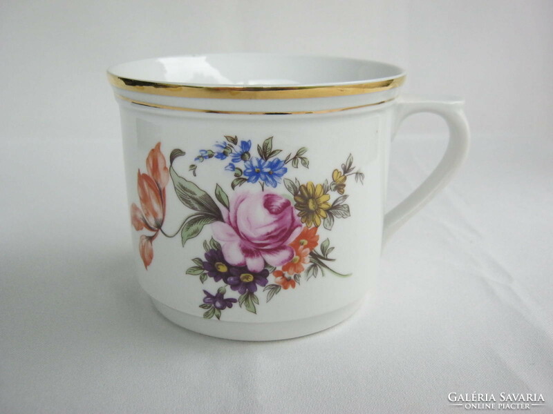 Czechoslovak thun porcelain floral porcelain large mug