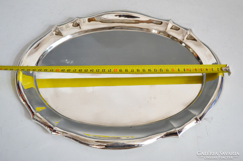 Silver art deco tray, oval - nf31