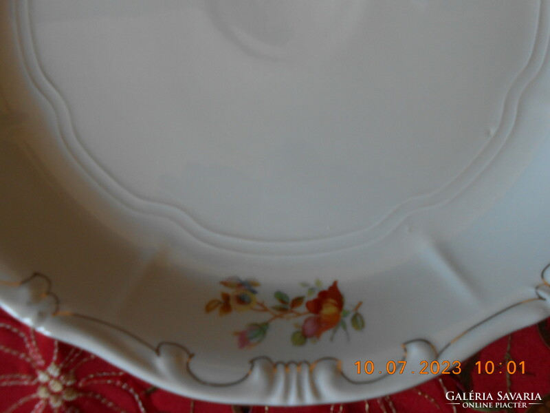 Zsolnay wild rose pattern cake plate