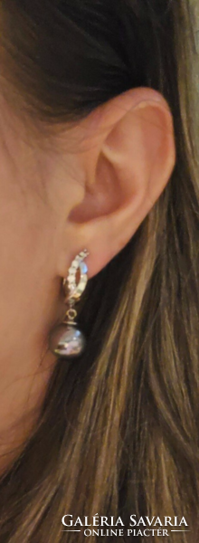 Csodálatos  gyöngy 925  ezüst füli,   új