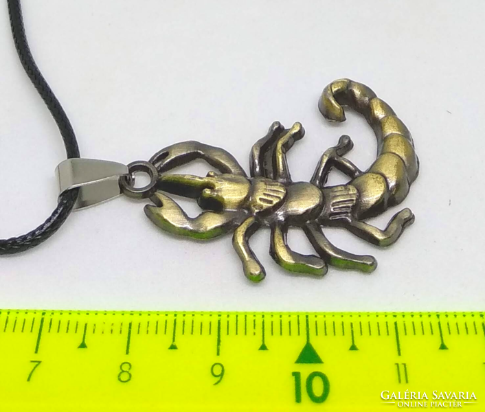 Bronze colored scorpion pendant necklace 247