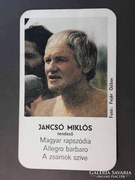 Card calendar 1982 - retro, old pocket calendar with director Miklós Jancsó