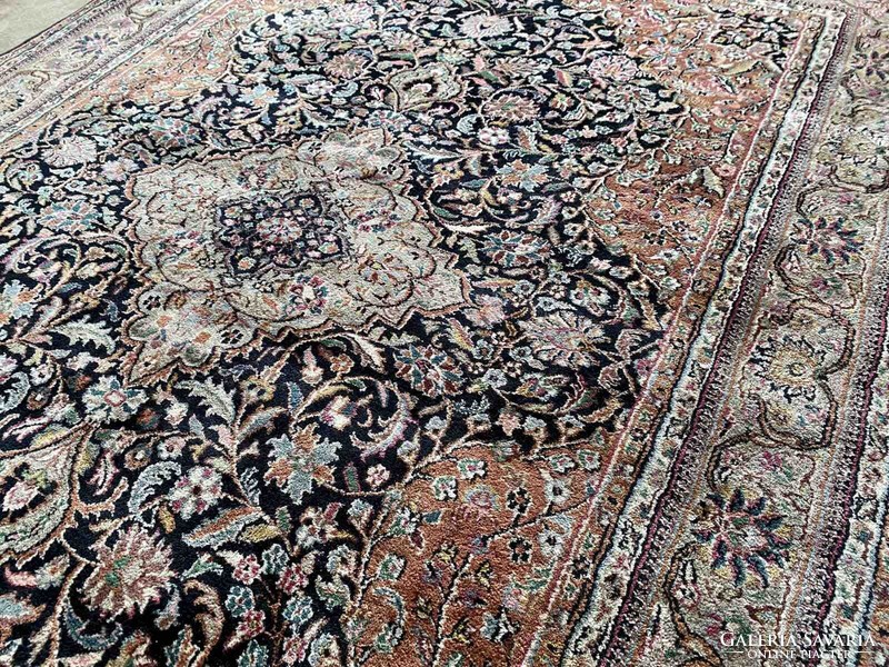 Indo Isfahan fekete perzsaszőnyeg 300x200 cm