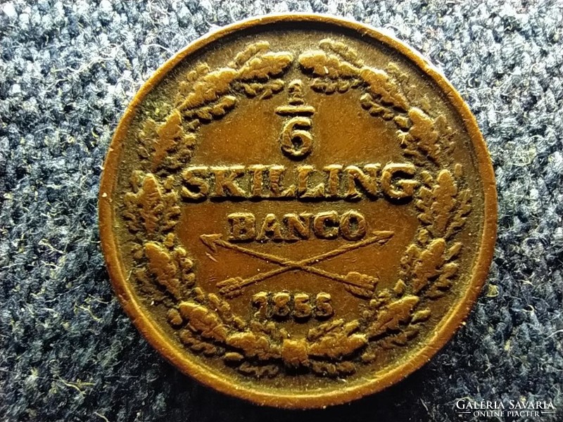 Svédország I. Oszkár (1844-1859) 1/6 Skilling banco 1855 (id62741)