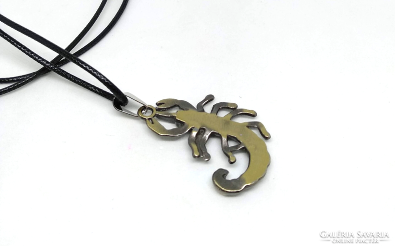 Bronze colored scorpion pendant necklace 247