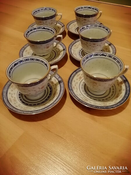 Chinese rice grain tea set of 6 pieces