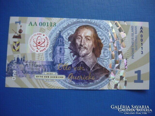 Prometheus island / prometheus island 1 dinar 2020 flower elephant! Rare fantasy paper money! Ouch!