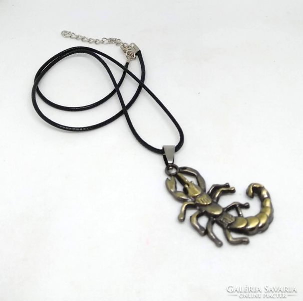 Bronze colored scorpion pendant necklace 247