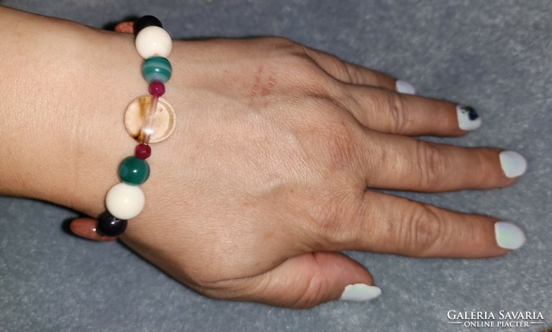 Multi Chakra Melon Tourmaline Gemstone Bracelet ii.-New lot of handmade jewelry
