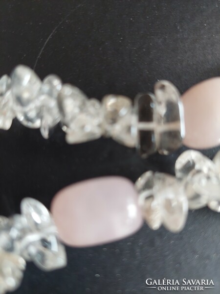 Mineral necklaces /rose quartz, rock crystal/