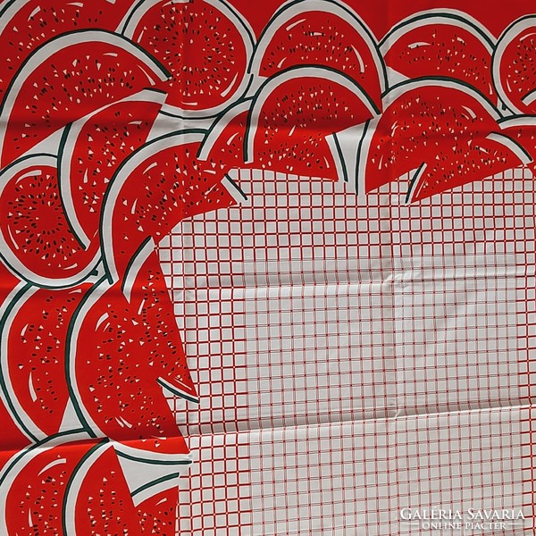 Retro tablecloth with melon pattern, 130 x 137 cm