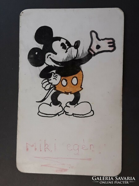 Card calendar 1985 - retro, old pocket calendar with Mickey Mouse inscription