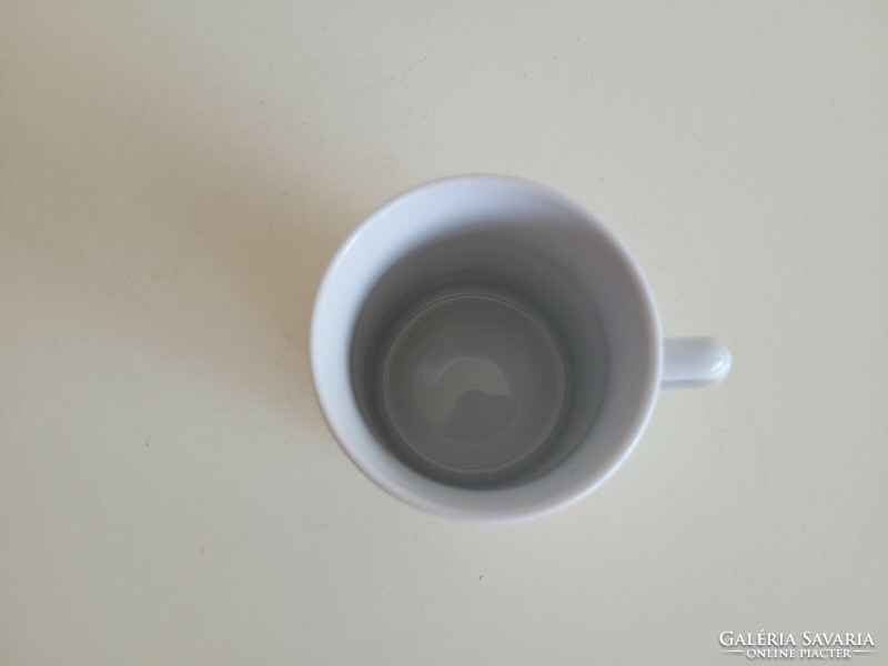 Régi Zsolnay porcelán bögre ecset mintás retro csésze