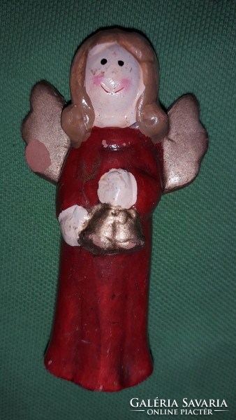 Antik festett kerámia angyalka karácsonyfa figura a képek szerint