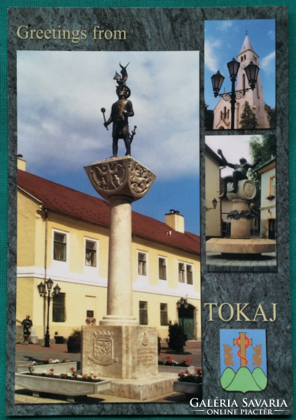 Tokaj, postal clean postcard