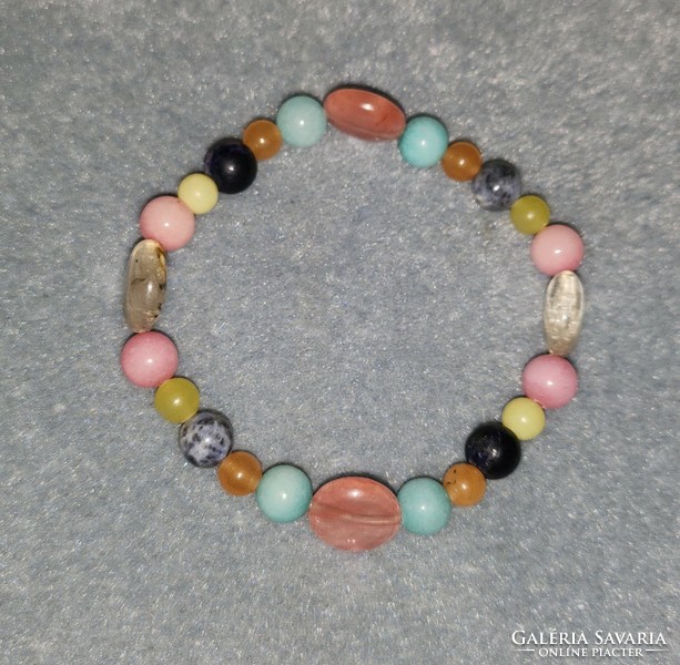 Multi Chakra Melon Tourmaline Gemstone Bracelet i.-New multi-craft jewelry