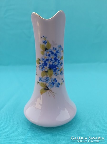 Pirkenhammer nefelejcses porcelán mini váza