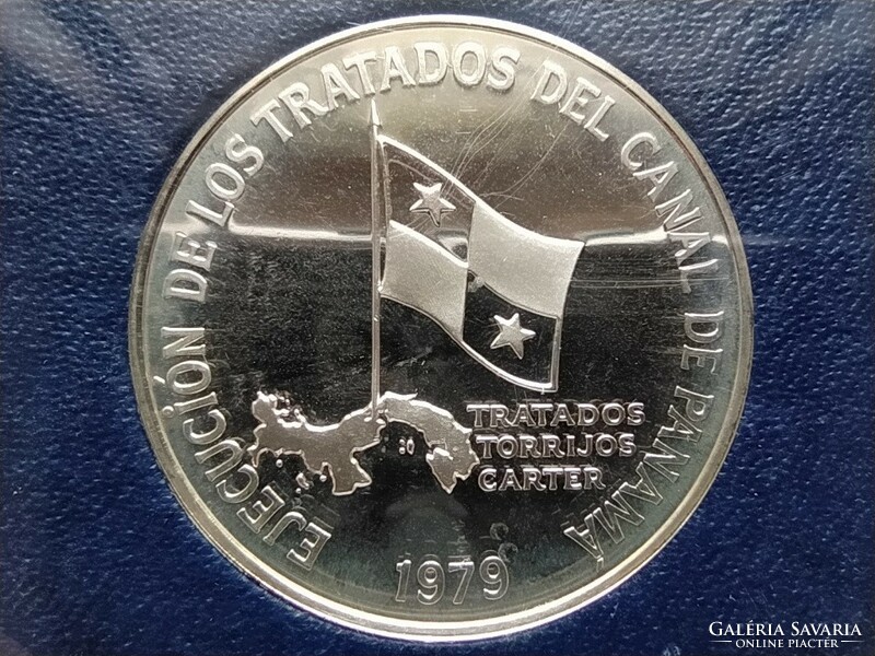 Panama Panama Canal Treaty .925 Silver 5 Balboa 1979 FM (ID62345)