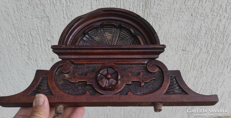 Antique carved tower 1800s, clock ornament furniture ornament