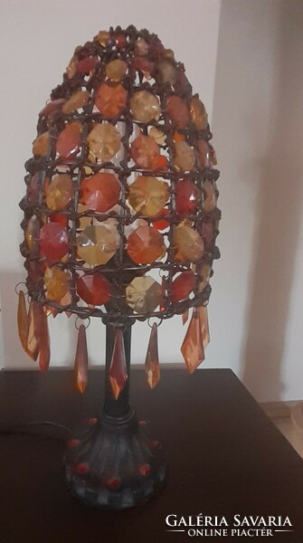 Oriental-style beaded table lamp