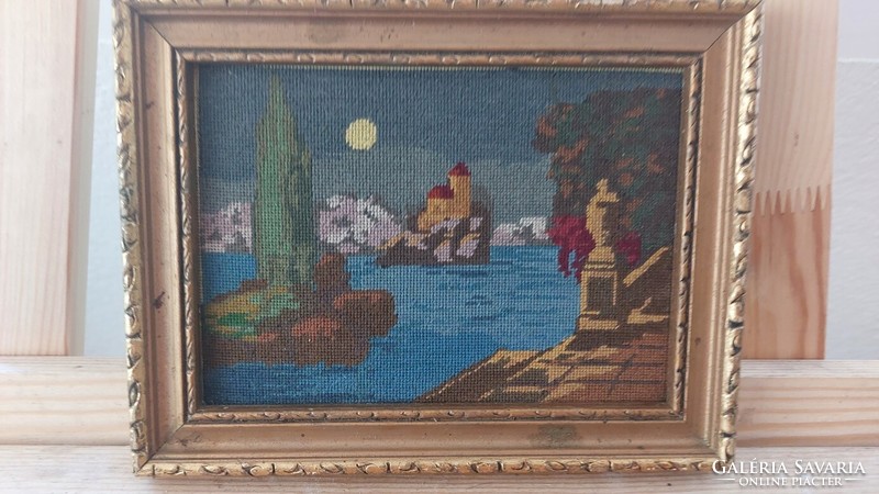(K) small tapestry picture with 20x16 cm frame