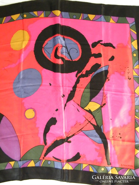 Vintage barbara kracht silk scarf