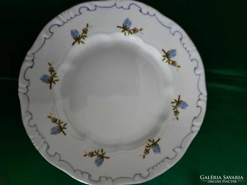 Zsolnay blue peach flower pattern small plate