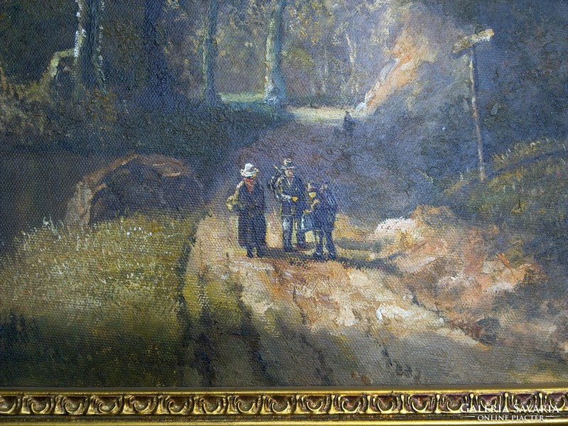 Kiváló 50x60 cm -es olajfestmény,  laparanyozott minőségi keretben