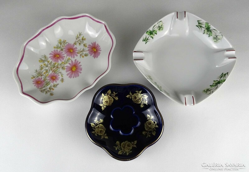 1N954 Hóllóház porcelain ashtray 3 pieces