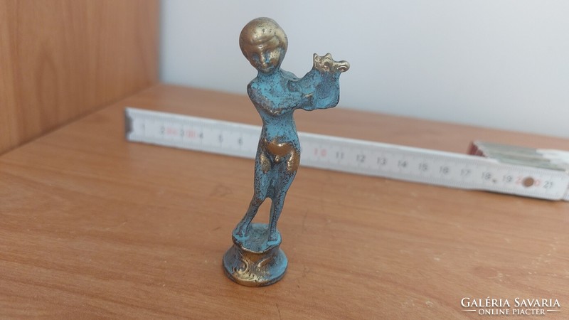 (K) tiny copper statue