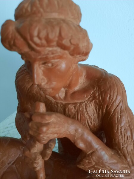 Sándor Kligl terracotta figure statue