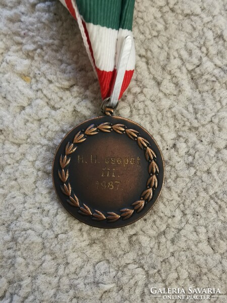 Old sports medal | bowling | H.H. Team, 1987. | Bronze medal | iii. Place