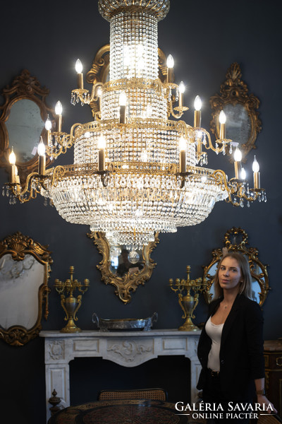 Giant ampoule-shaped crystal chandelier