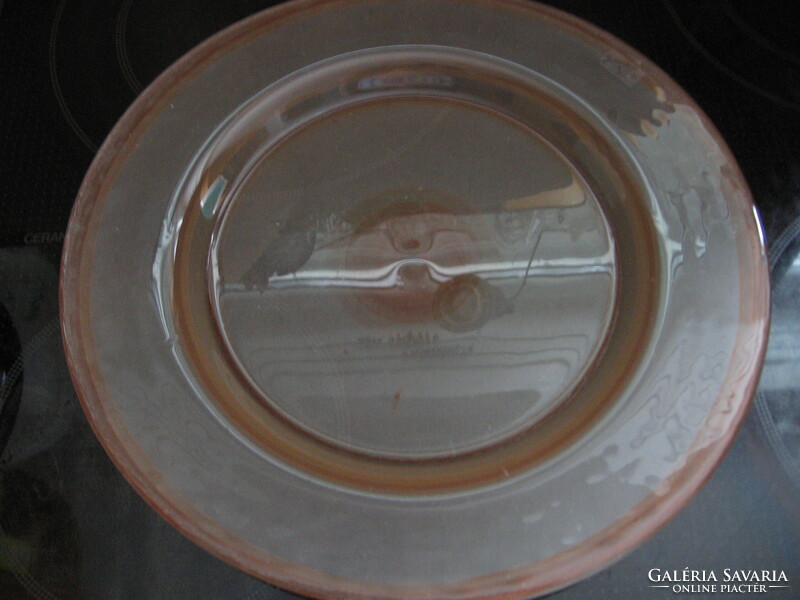 Sandra Rich rózsaszín üveg tortás tál
