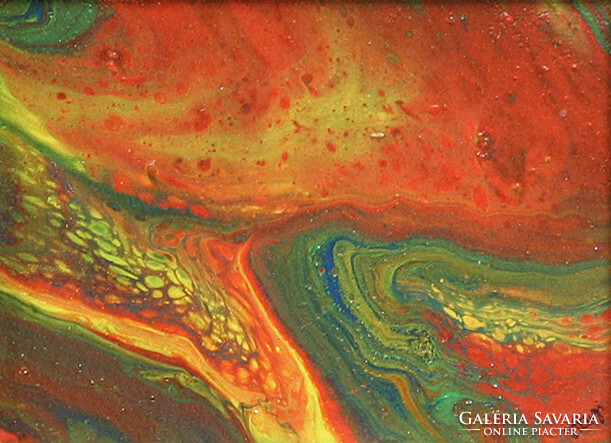 Tibri Creative Workshop: Lava flow - framed 25x30cm - artwork: 15x20cm - b18/74