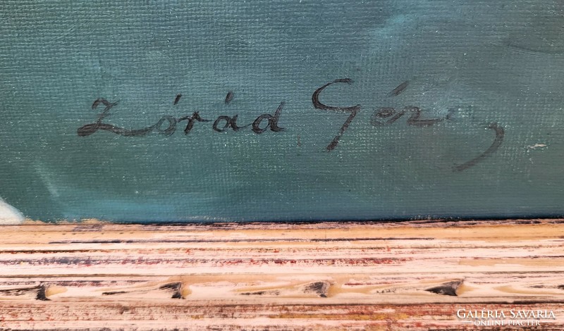 Zórád Géza (1880 k. - 1960 k.)Téli Táj c. festménye Eredeti Garanciával!