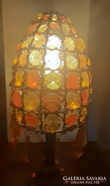 Oriental-style beaded table lamp