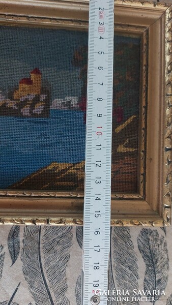 (k) Kis gobelin kép 20x16 cm kerettel