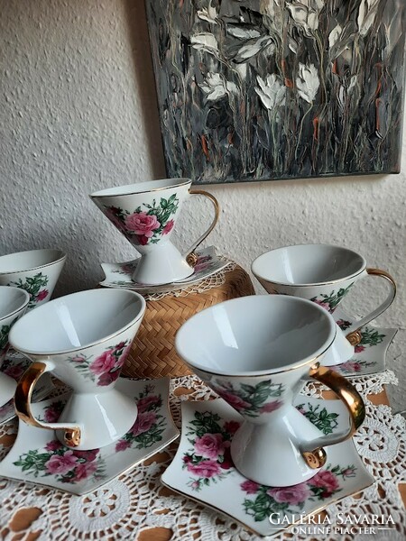 D&R csehszlovák porcelán kávés csészék aljukkal, 1 db 2500 ft