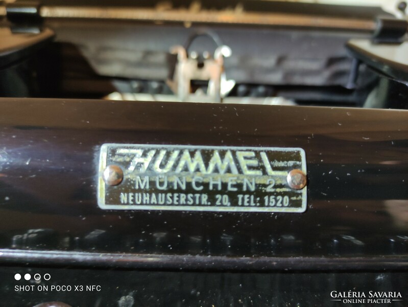Ritkaság Vintage Art Deco ERFURT Hummel München táskaírógép Németország 1930-as évek