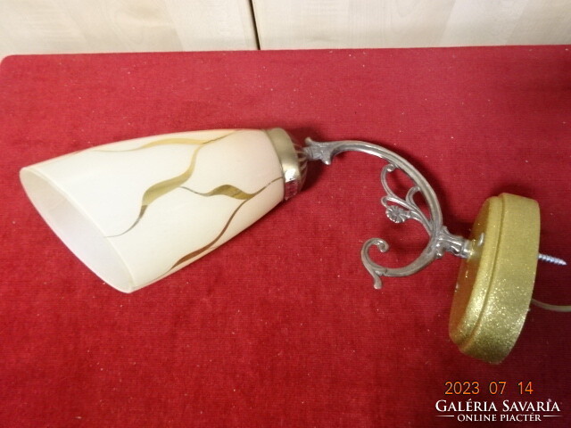 RÁBA LUX egy karos fali lámpa, szára bronz, a faltól való távolsága 33 cm. Jókai.