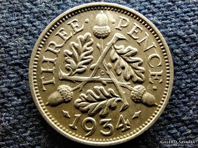 Anglia V. György .500 ezüst 3 Pence 1934 (id12556)