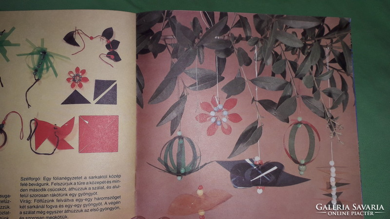 1987, Anita Töpelmann : Karácsonyfadíszek -kézi készítés útmutató könyv GYŰJTŐI a képek szerint MÓRA