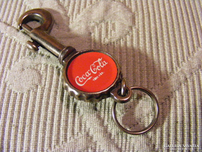 Retro coca-cola carabiner keychain and beer opener in one