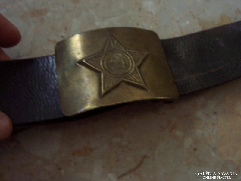 Old sickle hammer copper belt buckle