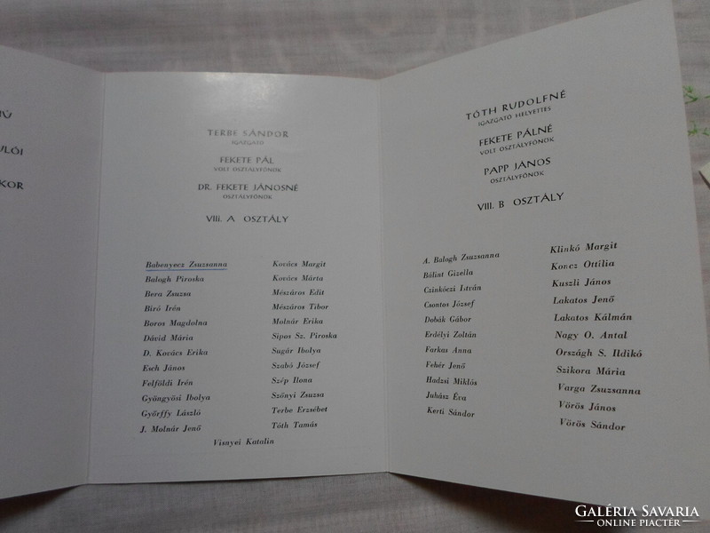 Graduation invitation 2.: Kiskunmajsa, 1973