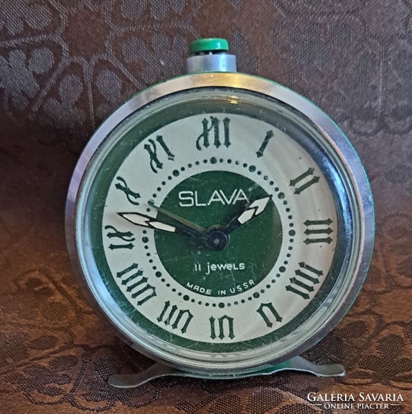 Slava retro alarm clock, chime (m3860)